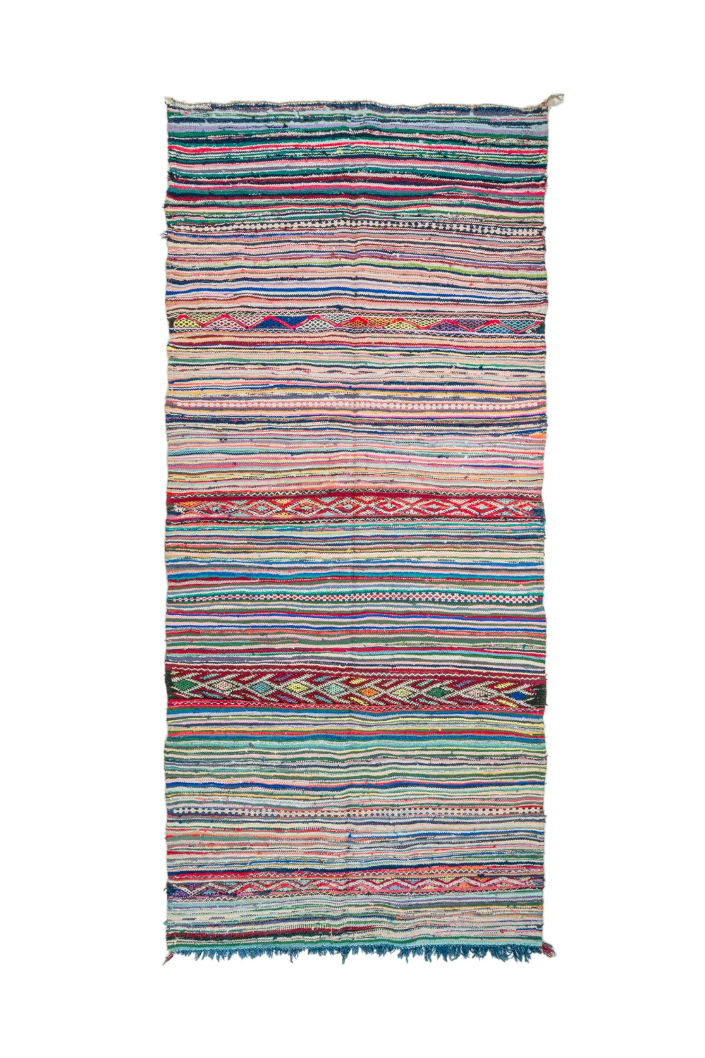 Marokkansk Boucherouite-teppe 150 x 340 cm (Størrelse: 150 x 340 cm)