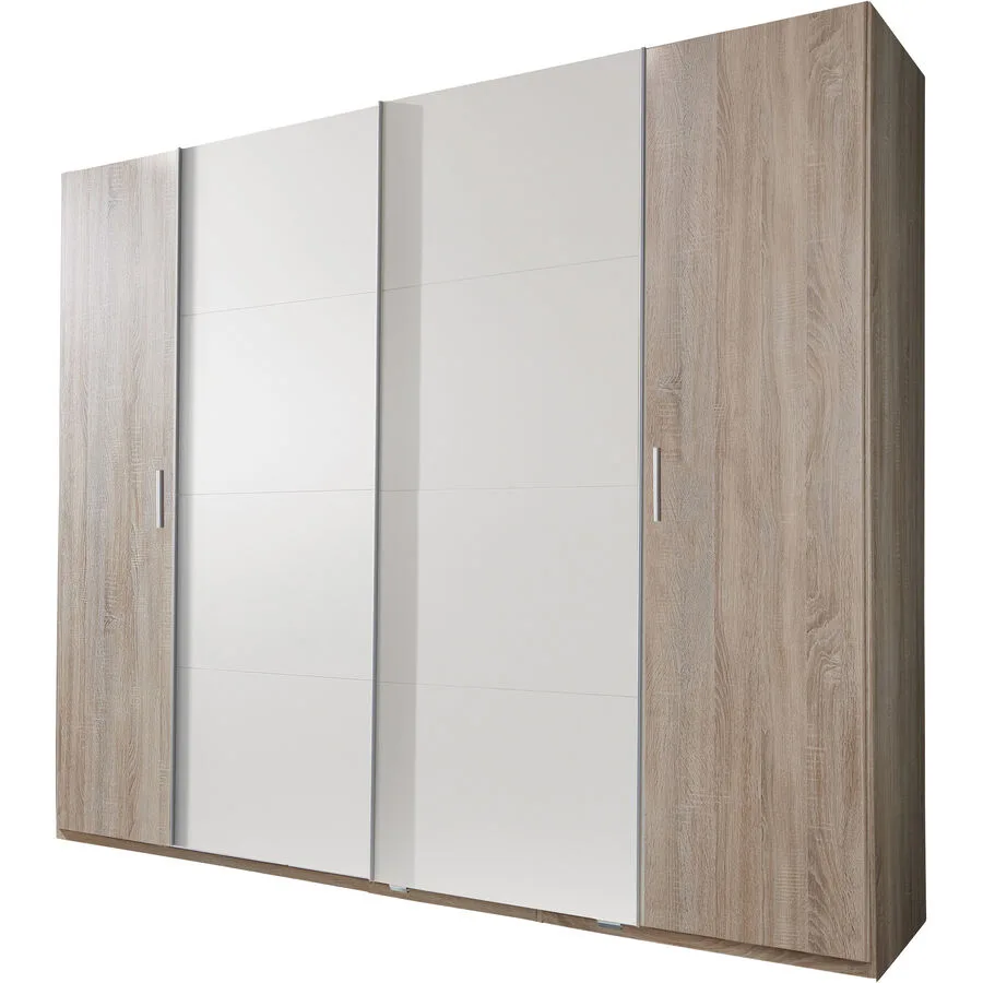 Kleiderschrank Filipo Eiche sägerau Holzwerkstoff B 227 cm