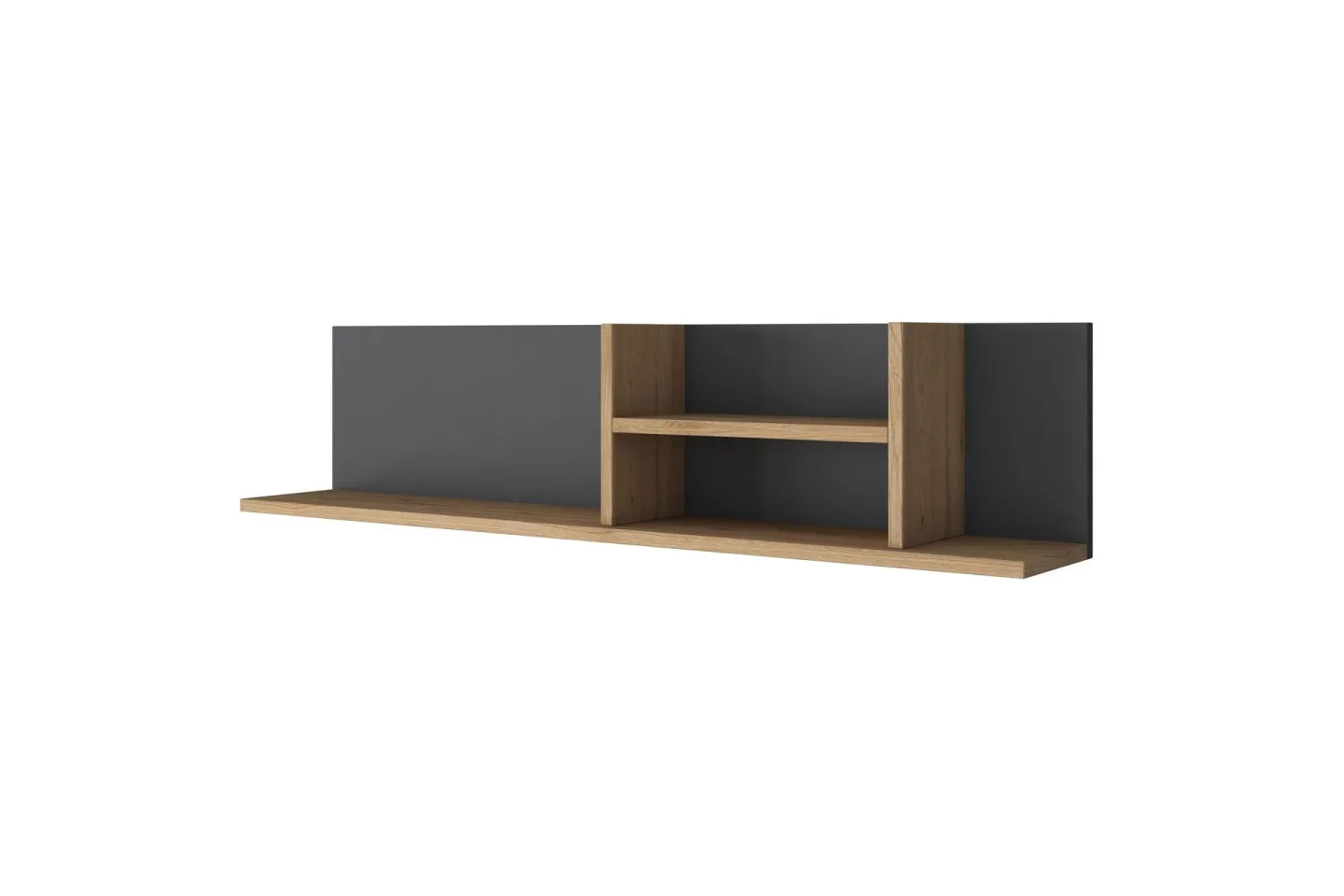 Friederich Vägghylla 120 cm - Valnöt/Antracit
