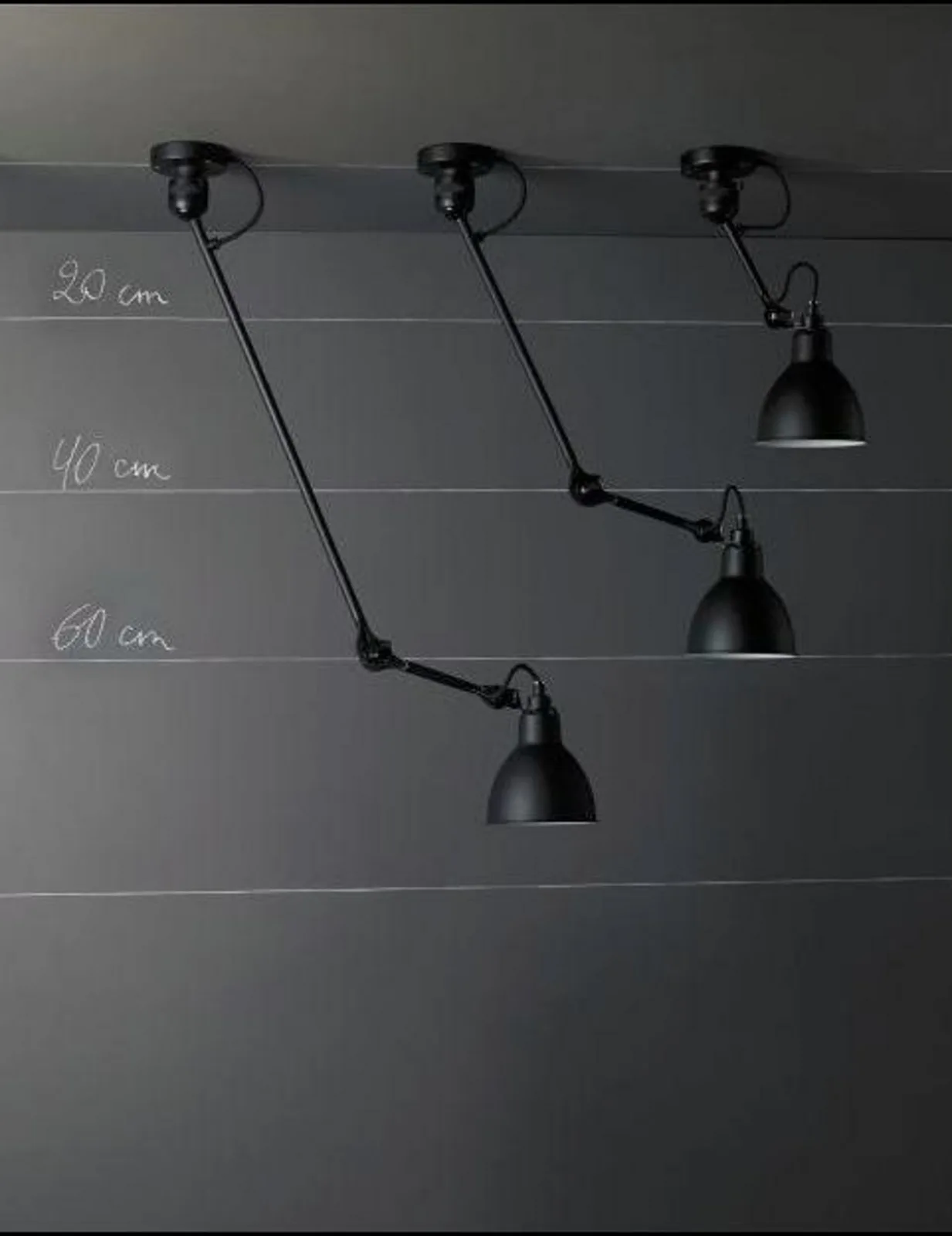 304 Vegglampe Svart/Svart/Kobber - Lampe Gras - Stue - Design - Metall