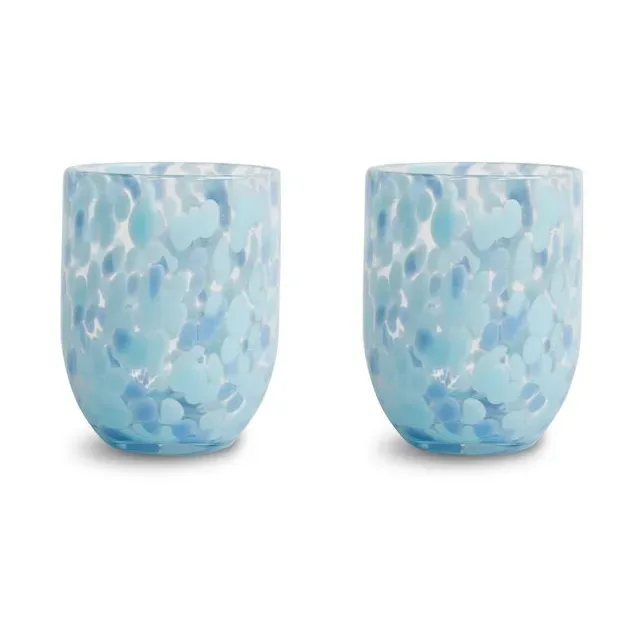 Byon Messy Glas 30 cl 2er-Pack Blau