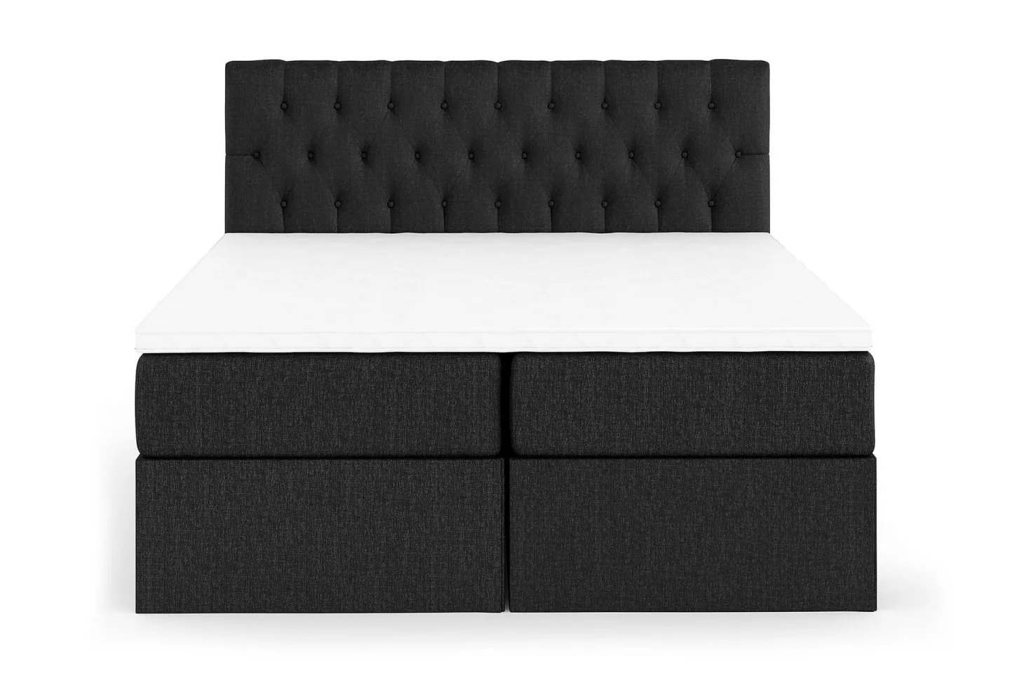 Boxy Box Bed 160x200 cm - Svart/Grå