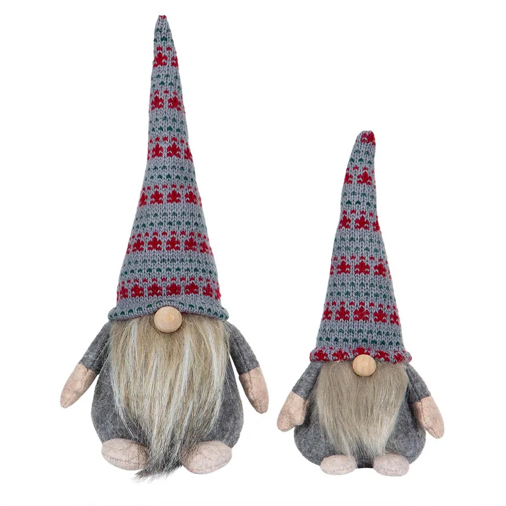 Tomte Stående Grå Mix 2 pack