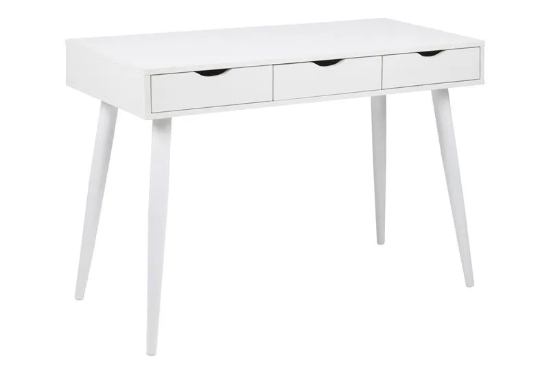 Nula Schreibtisch mit 3 Schubladen in weiss.