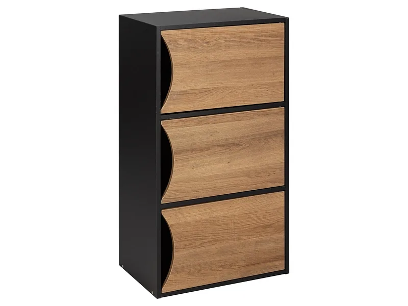 Bibliothek KIKI 29x42x80cm 3 Fächer 3 Tablare nussbaum