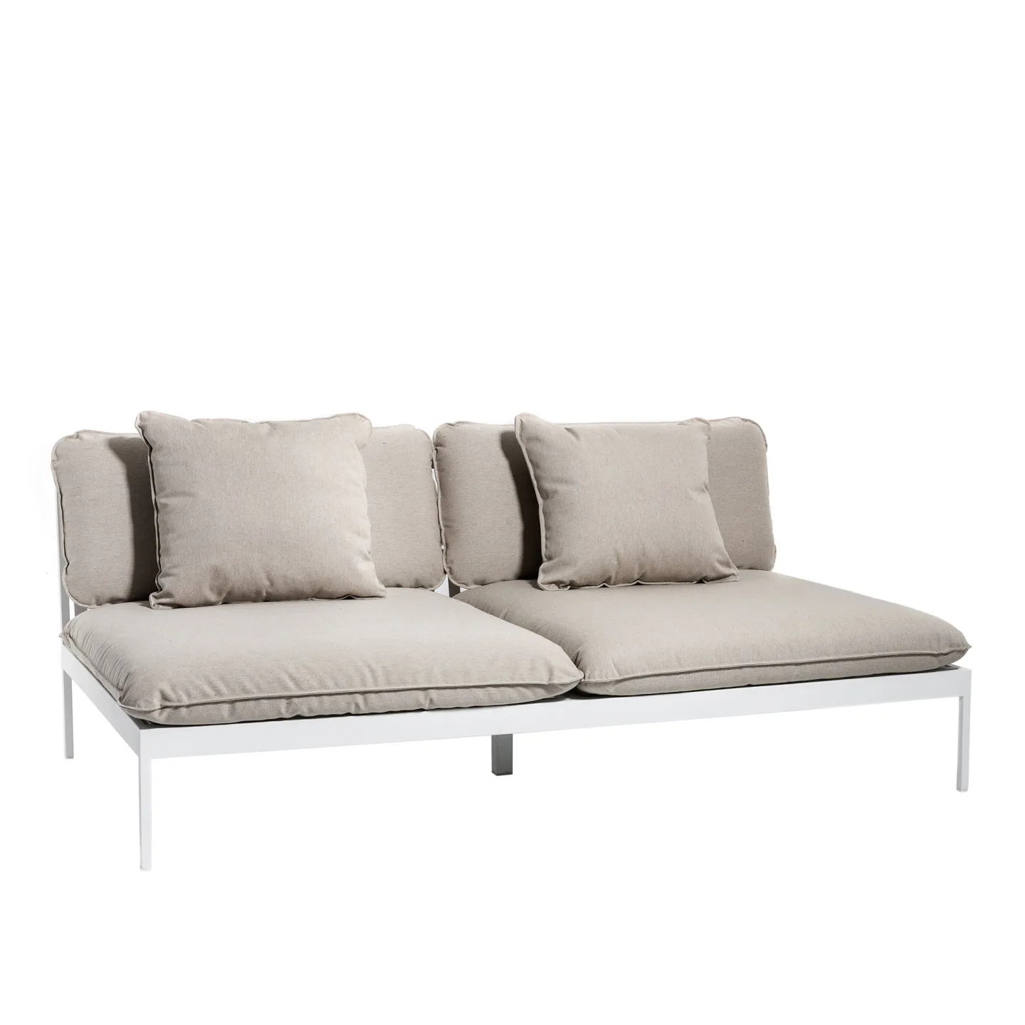 Skargaarden - Bönan Lounge Sofa, Light Grey Aluminum Frame, Cushion Light Grey Sunbrella Ashe - Soffor utomhus - Studio Norrlandet