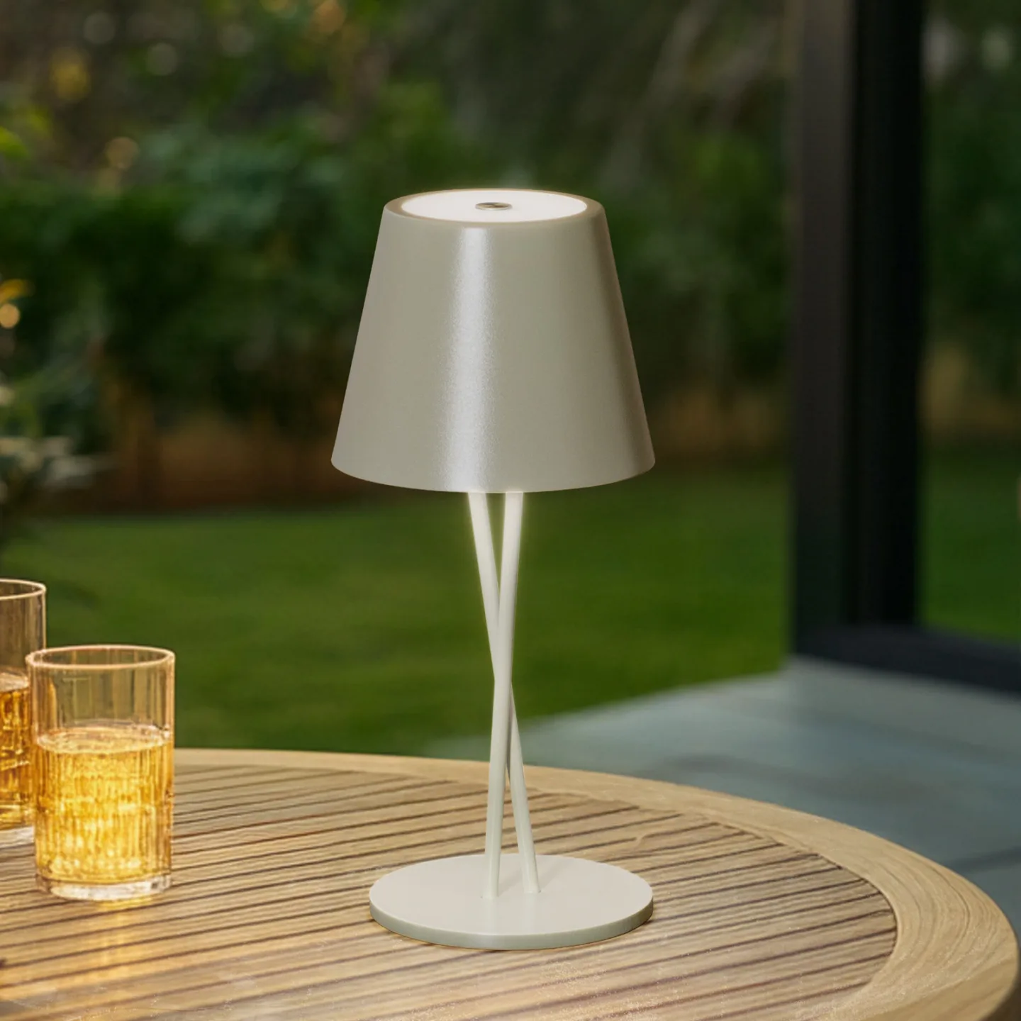 Janea Cross Portable Tischleuchte Dim. IP54 Grün - Lindby - Terrasse - Modern - Metall - Einflammig
