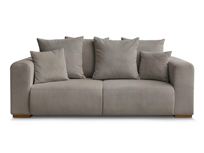 2er Sofa BOBOCHIC SIDONIE Cord-Stoff taupe