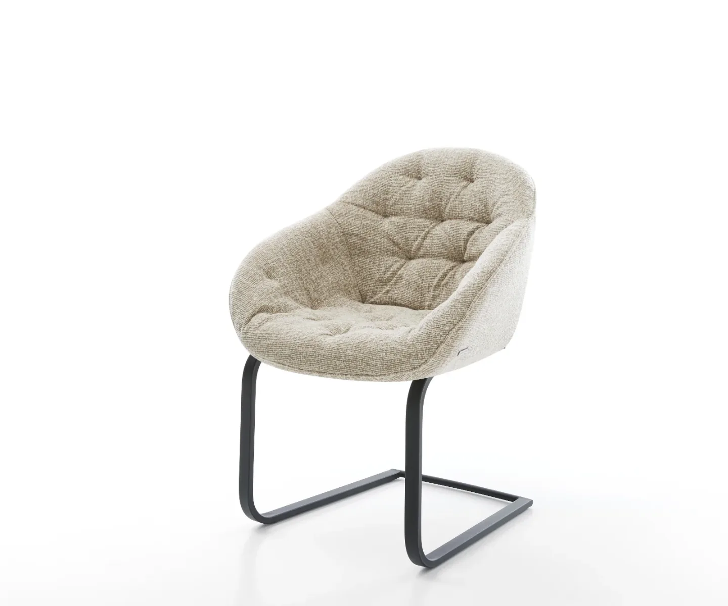 Freischwinger Gaio-Flex Webstoff Soft Beige Freischwinger flach Schwarz