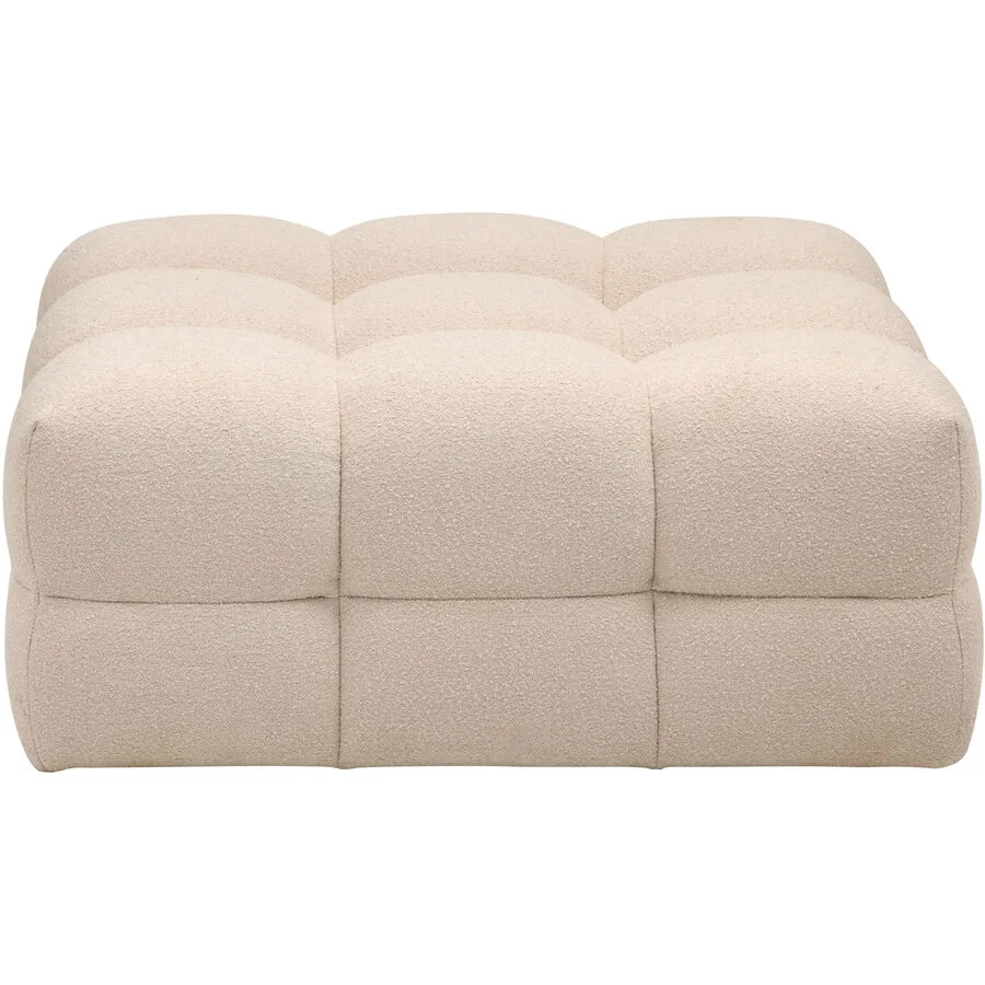 Hocker Mala ivory Stoff H 40 B 90 cm