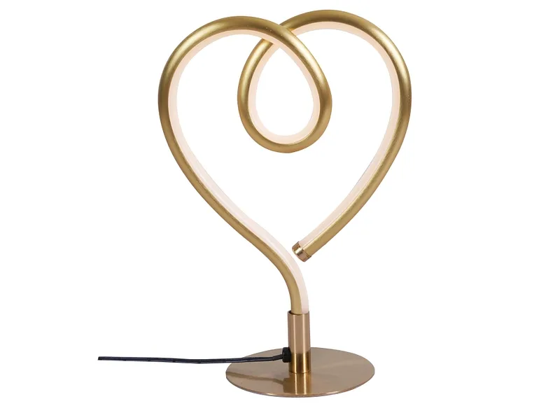 Tischlampe LED HEART 23.5cm 6W goldfarben