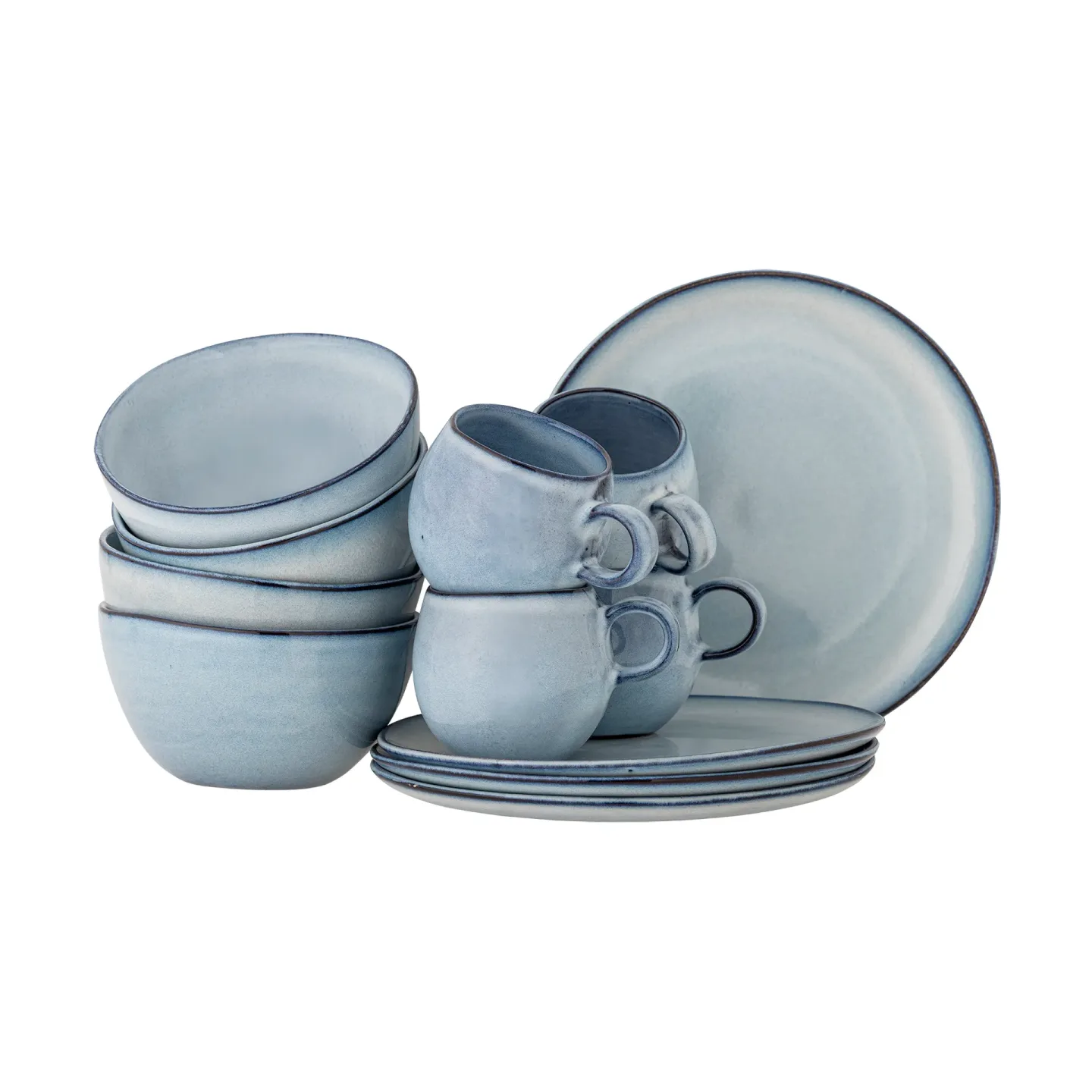 Bloomingville Sandrine Frühstücksset 12 Teile Blau