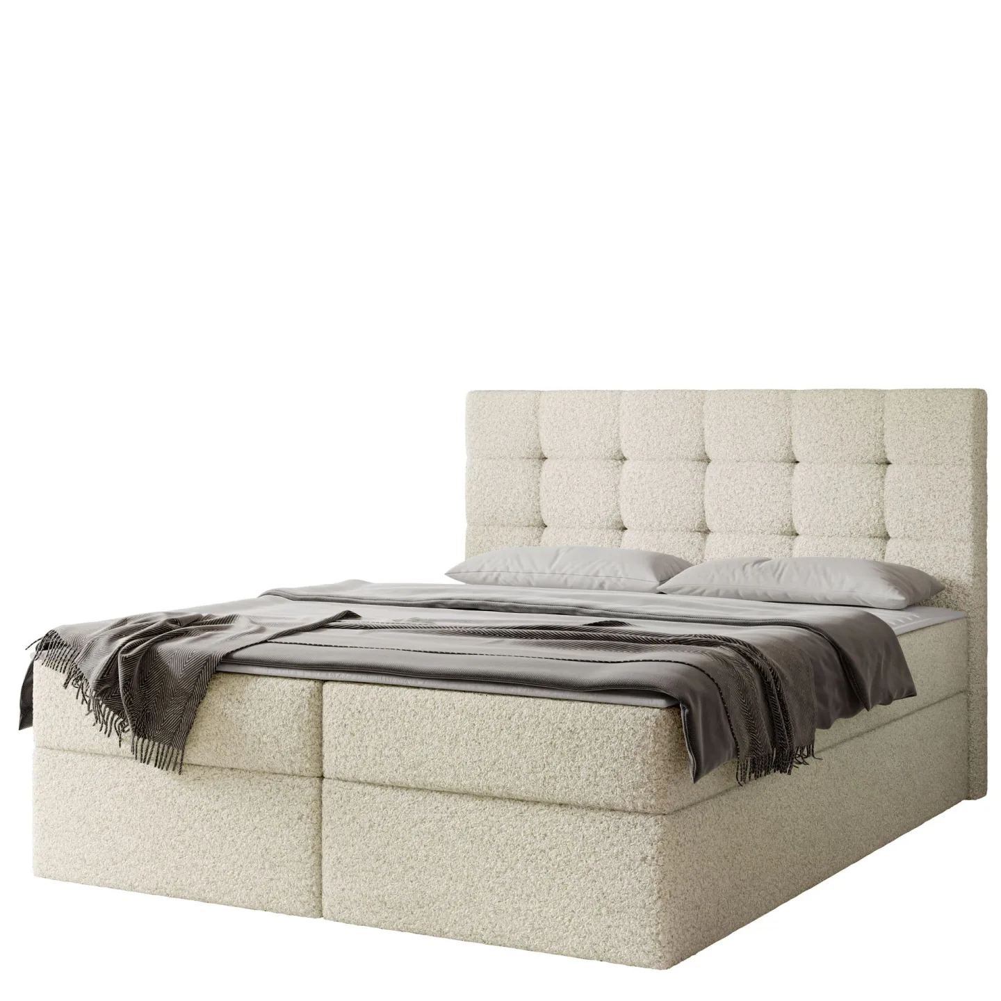 Kleiv Kontinentalsäng med förvaring 180x200 cm - beige