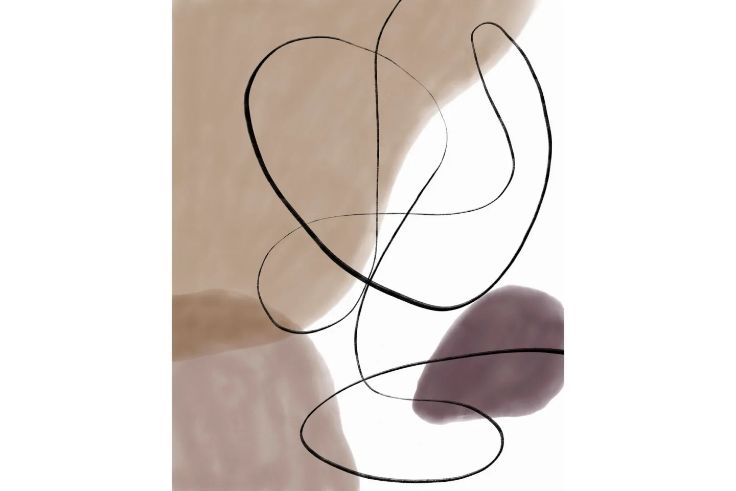 Poster Lines 70x100 cm - Beige