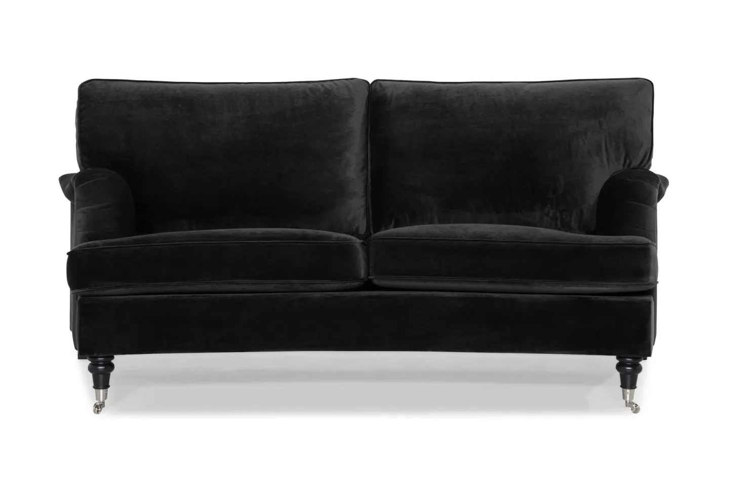 Howard Classic 2-sits Svängd Sammetssoffa - Svart