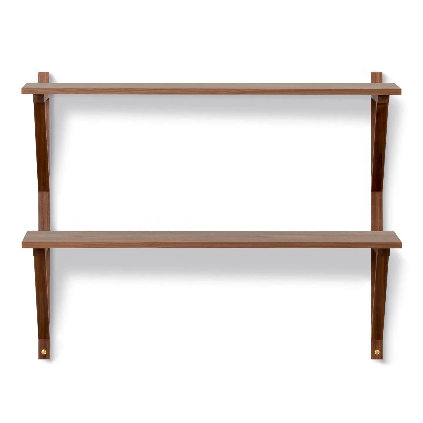 Fredericia Furniture - BM29 Shelf - 1 compartment - 2 shelves - DxWxH: 26x78x61 cm - Walnut lacquer - Vägghyllor - Børge Mogensen - Träfärgad - Trä