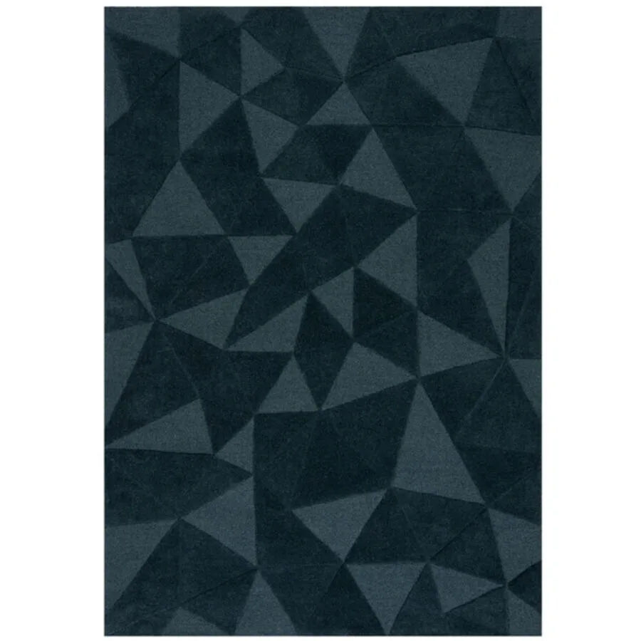 Teppich Zard Blau Wolle 230 cm 160 cm - Farbe: teal
