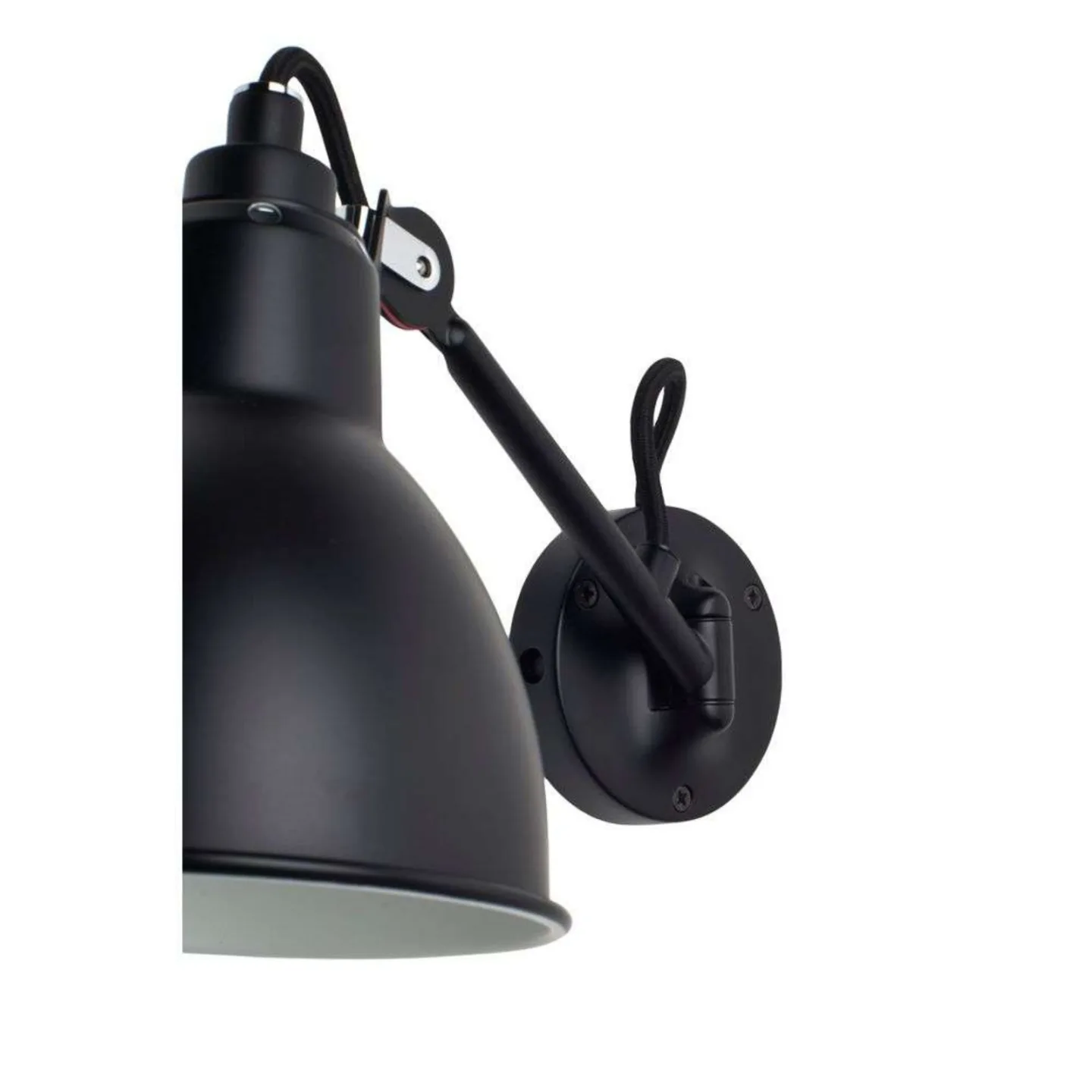 104 Wandleuchte Schwarz/Messing - Lampe Gras - Schlafzimmer - Metall