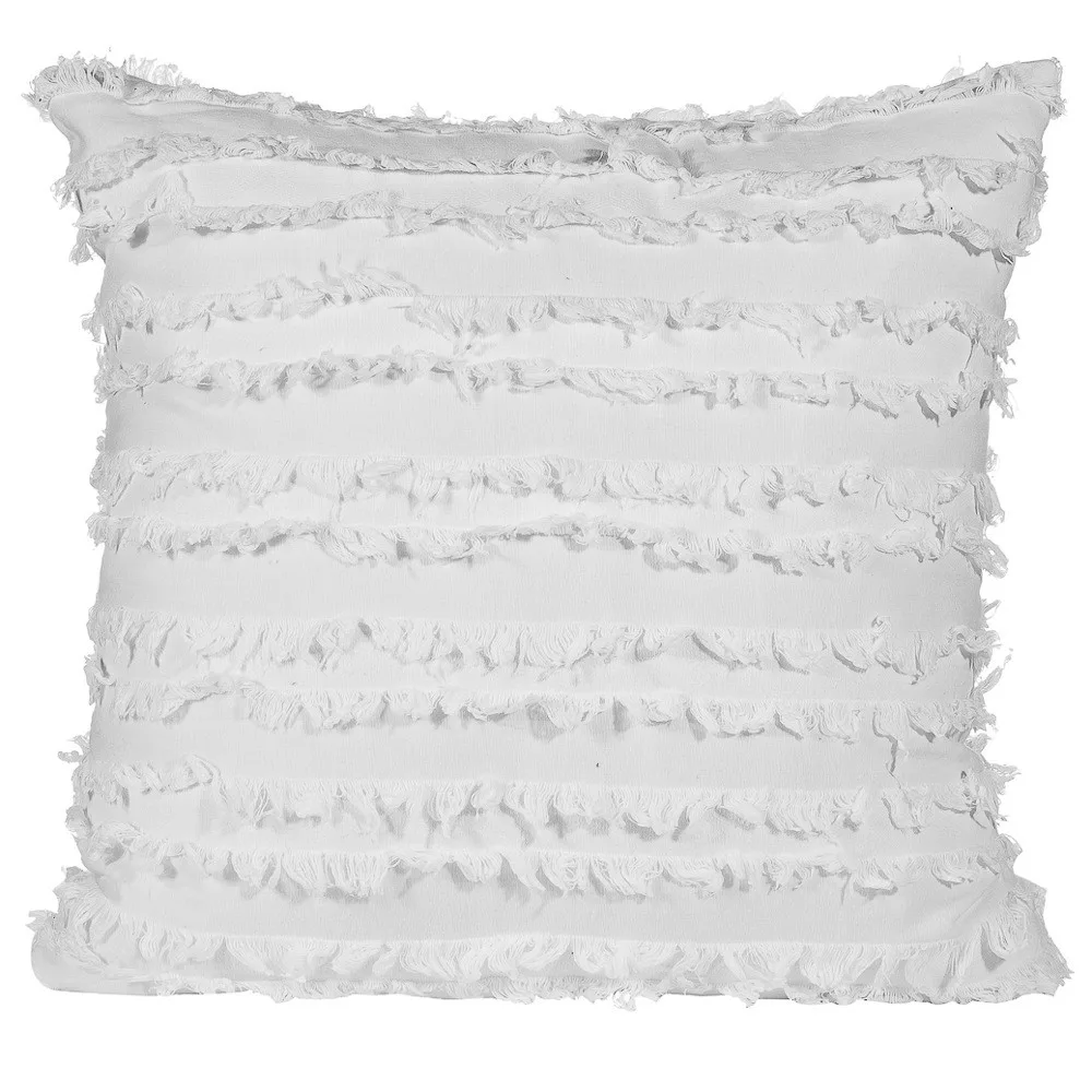 Putetrekk - Boho Linen 45 x 45 cm (hvit) (Size: 45 x 45 cm)