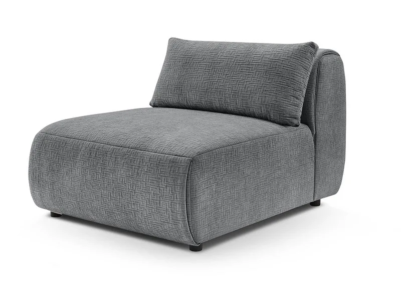 Modulare Sessel für Sofa BOBOCHIC JEANNE Stoff mit Textur dunkelgrau