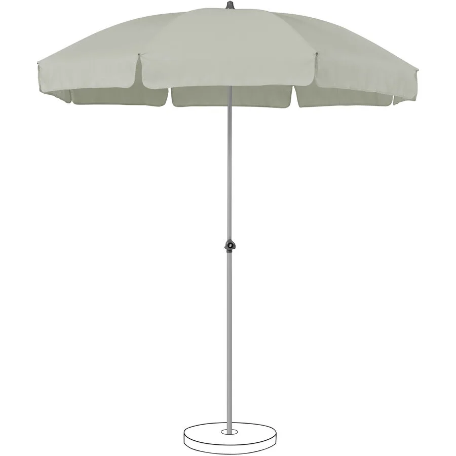 Suncomfort BY GLATZ Sonnenschirm Siesta rot, hellgrau Polyester B 180 T 180 cm