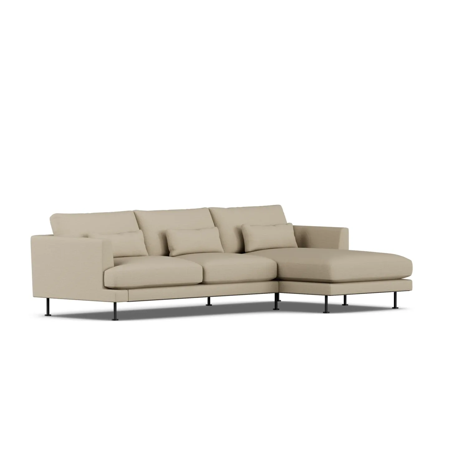 1898 Bredhult soffa Same Sand 6672-svart stål, 2,5-sits C1