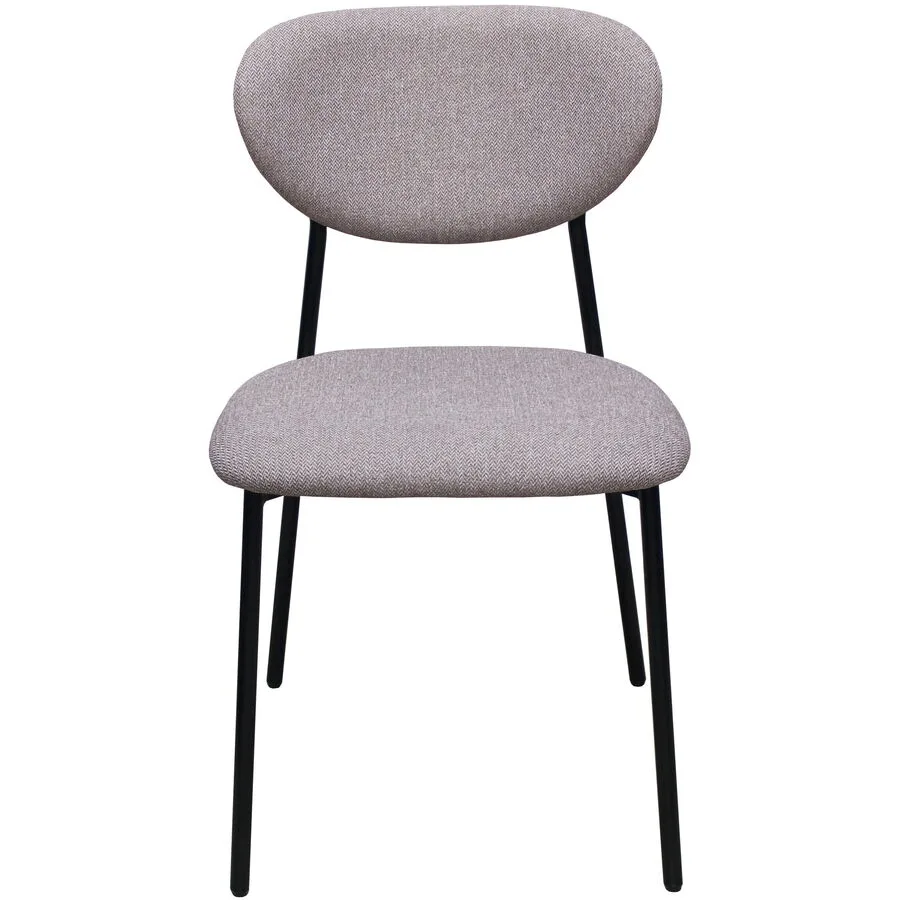 Stuhl Ylia braun / schwarz 100% Polyester / Metall