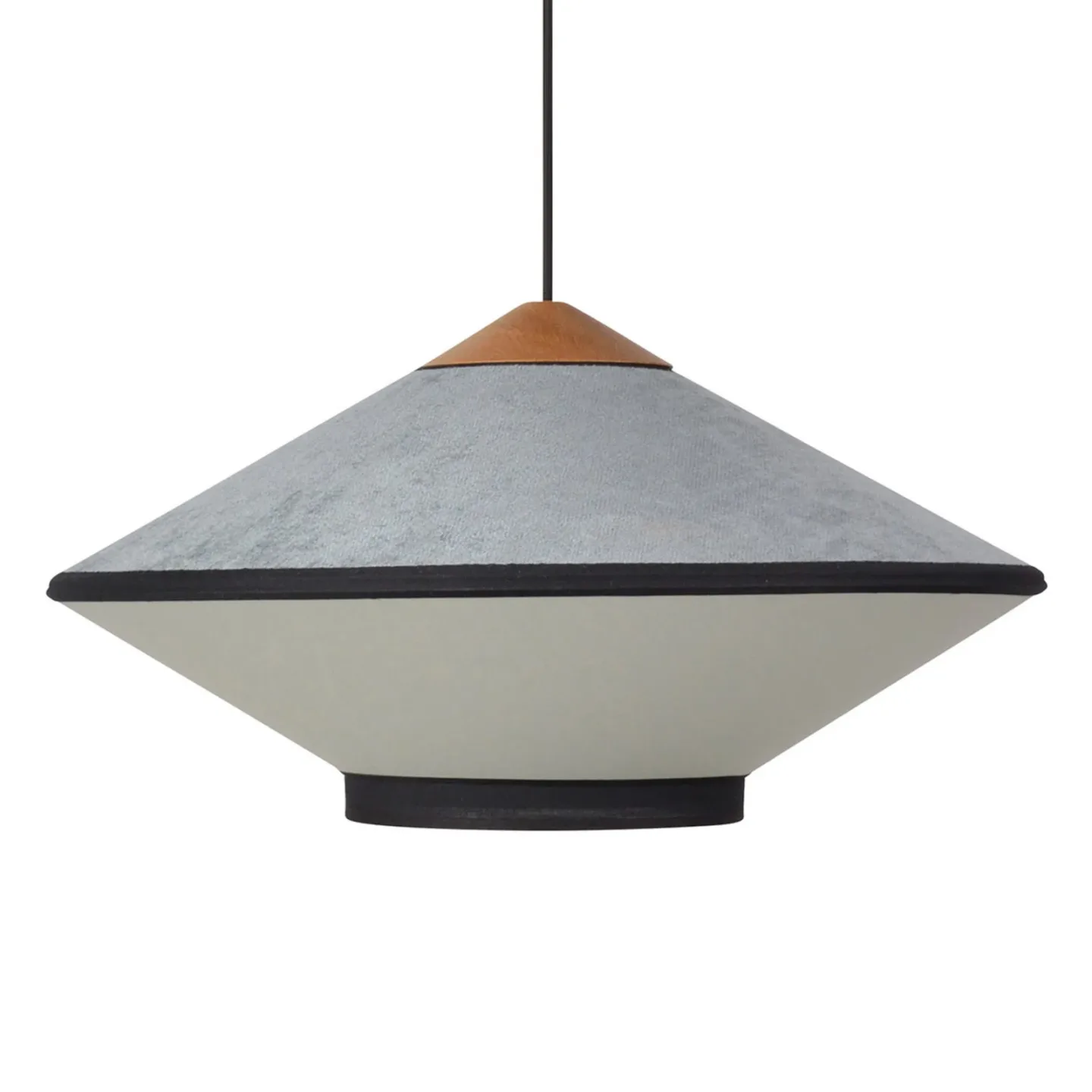 Cymbal Pendelleuchte S Atlantic - Forestier Cymbal S - Wohnzimmer - Design - Stoff / Textil - Einflammig