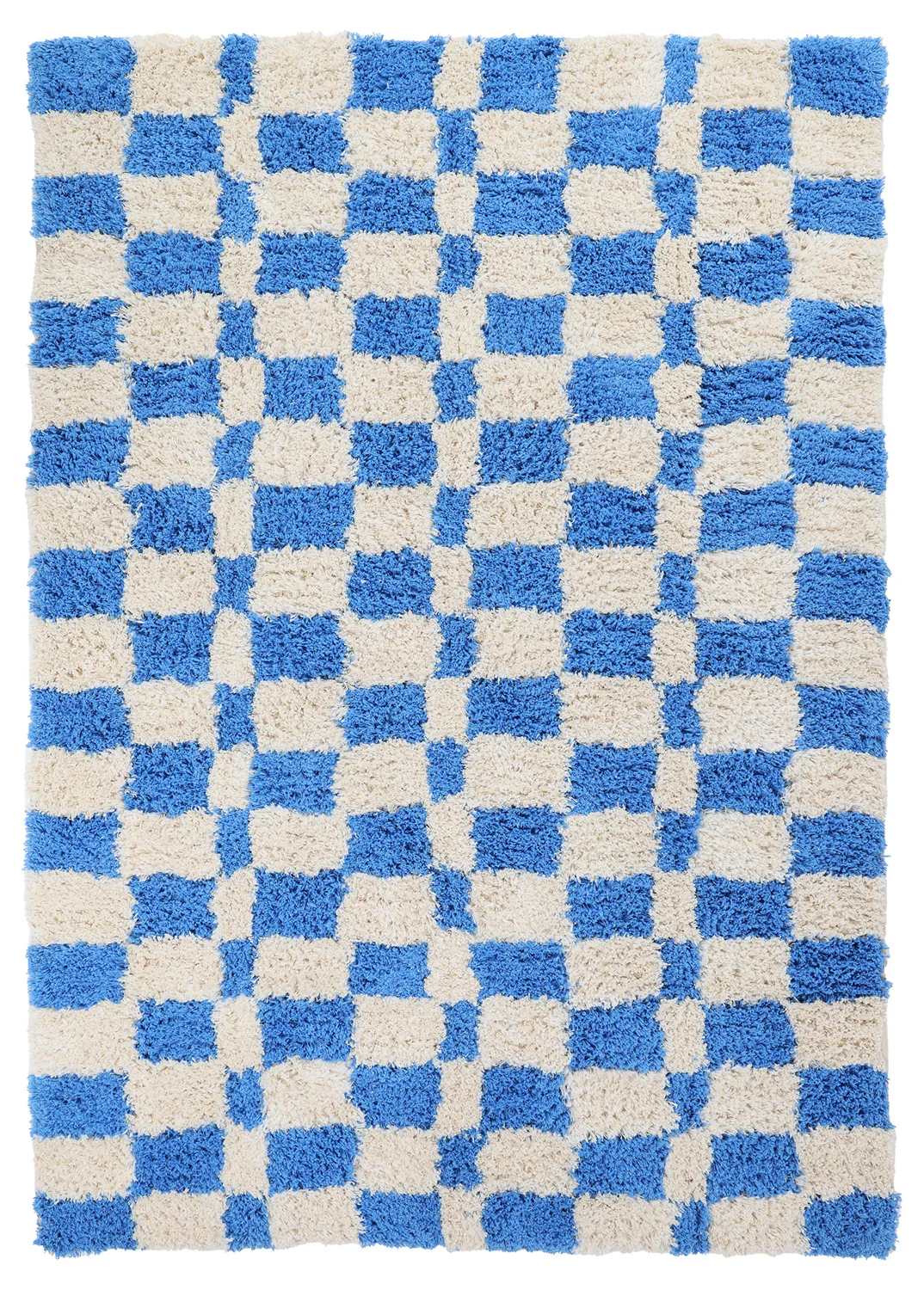 Ryetepper - Atrani Natural Cotton Shaggy (blå) (Størrelse: 80 x 150 cm)