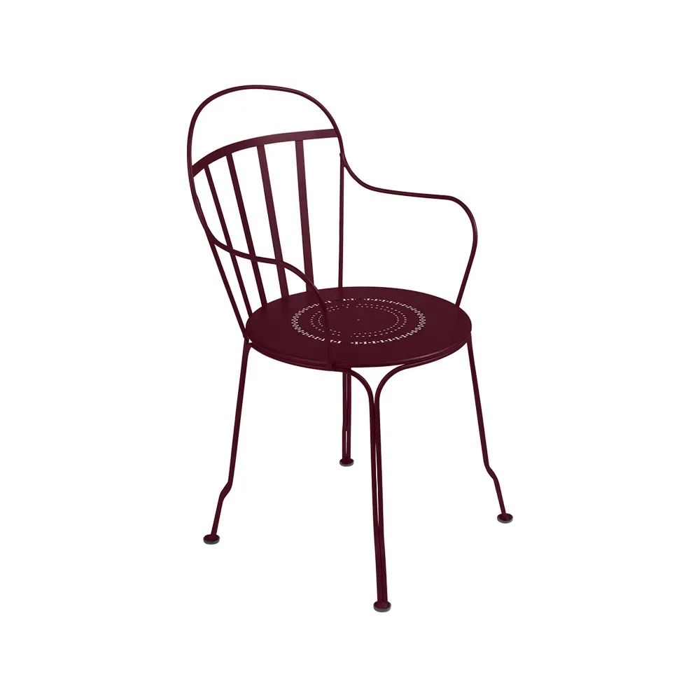 Fermob Louvre karmstol Black cherry (vinröd)