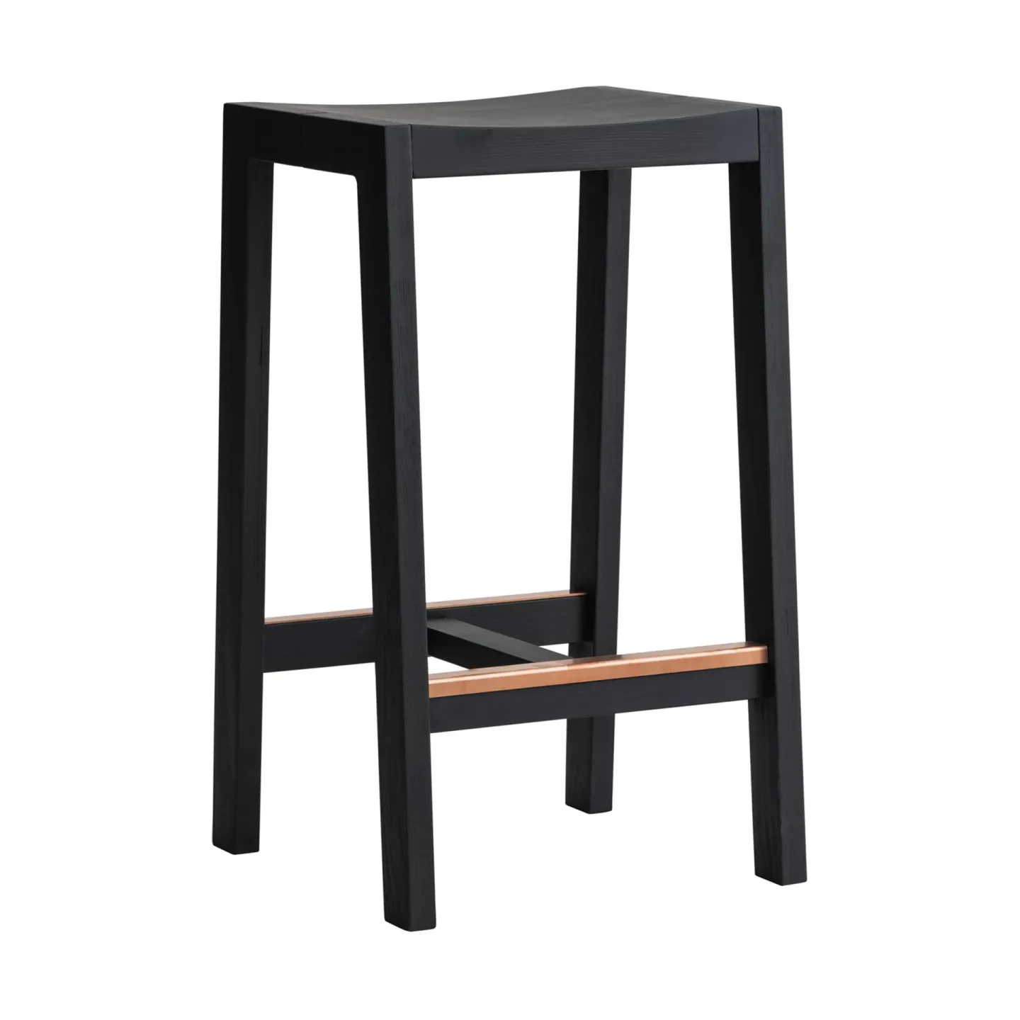 Vaarnii 016 Maasto Bar Stool Barhocker Schwarz gebeizte Kiefer, 65 cm