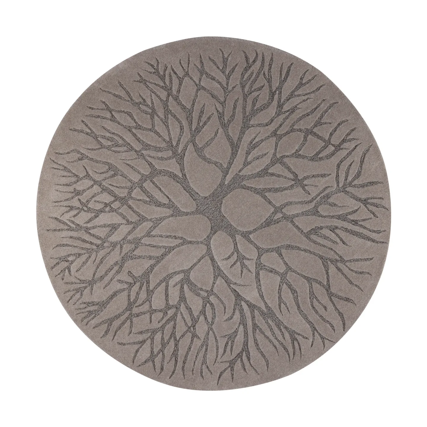 Kateha Birds nest handtuftad matta Ø220 cm MD Brown