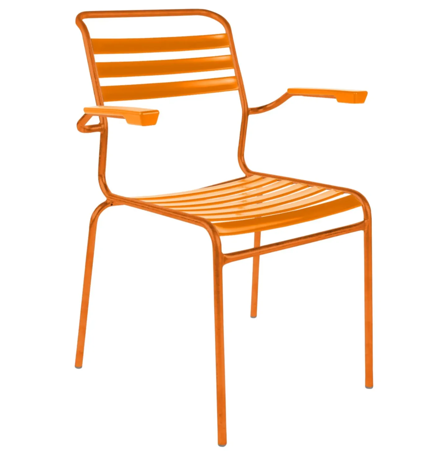 Schaffner Lättli-Stuhl Säntis mit Armlehnen Orange | Schubiger Möbel