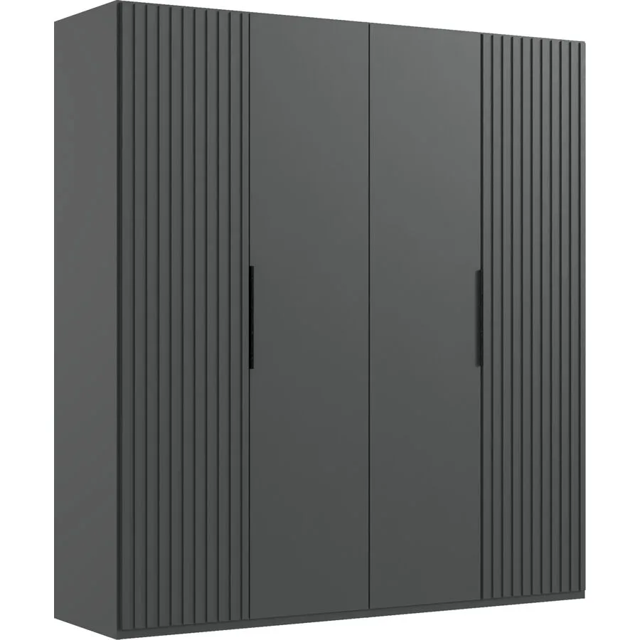 Kleiderschrank Asin graphite Holzwerkstoff B 200 cm