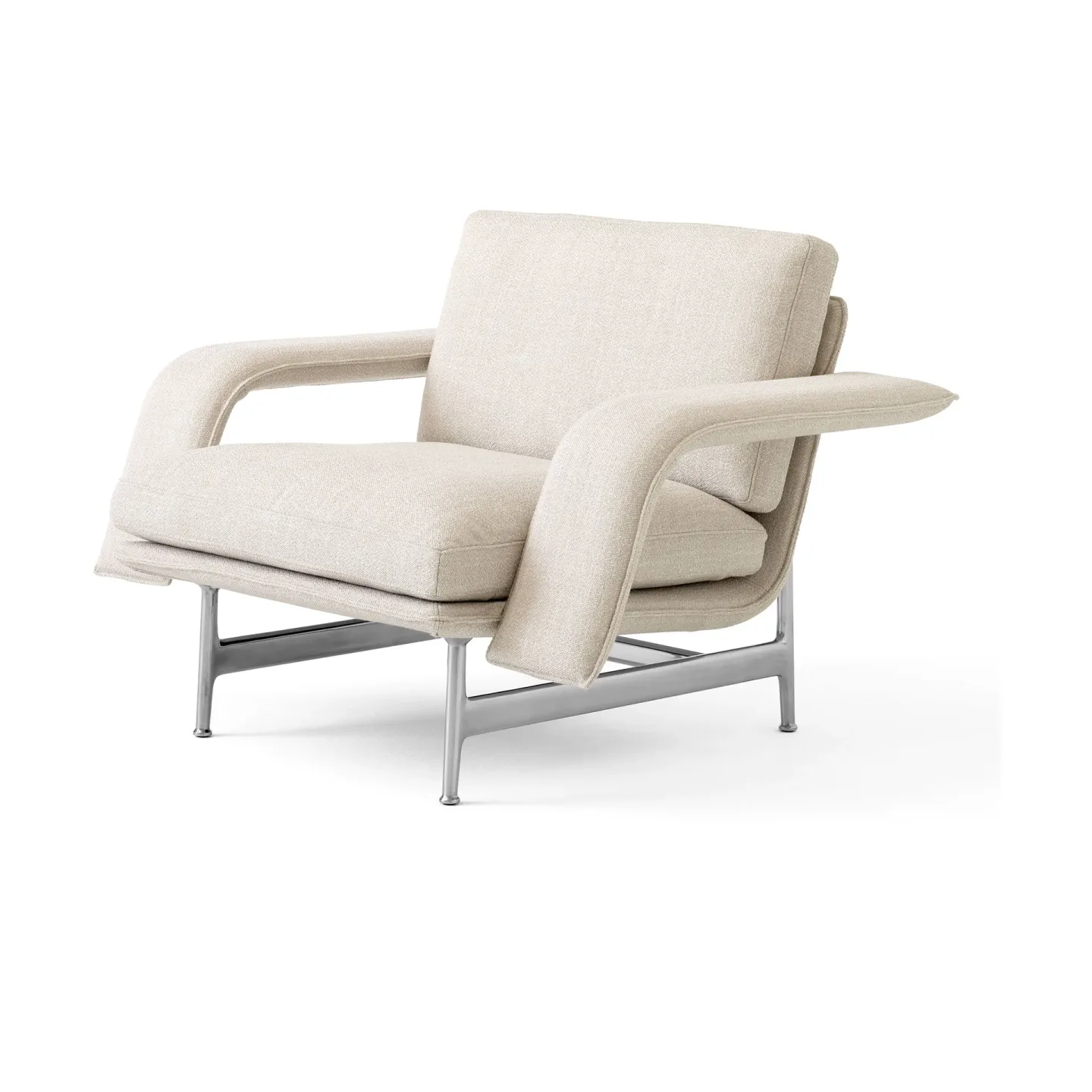 &Tradition Meantime AV29 Lounge-Sessel Pol. aluminium-Ecriture 0210