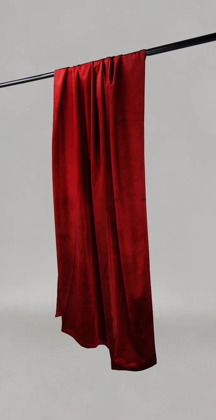 Gardiner - Fløyelsgardiner Marlyn (rød) (Størrelse: 130 x 220 cm)
