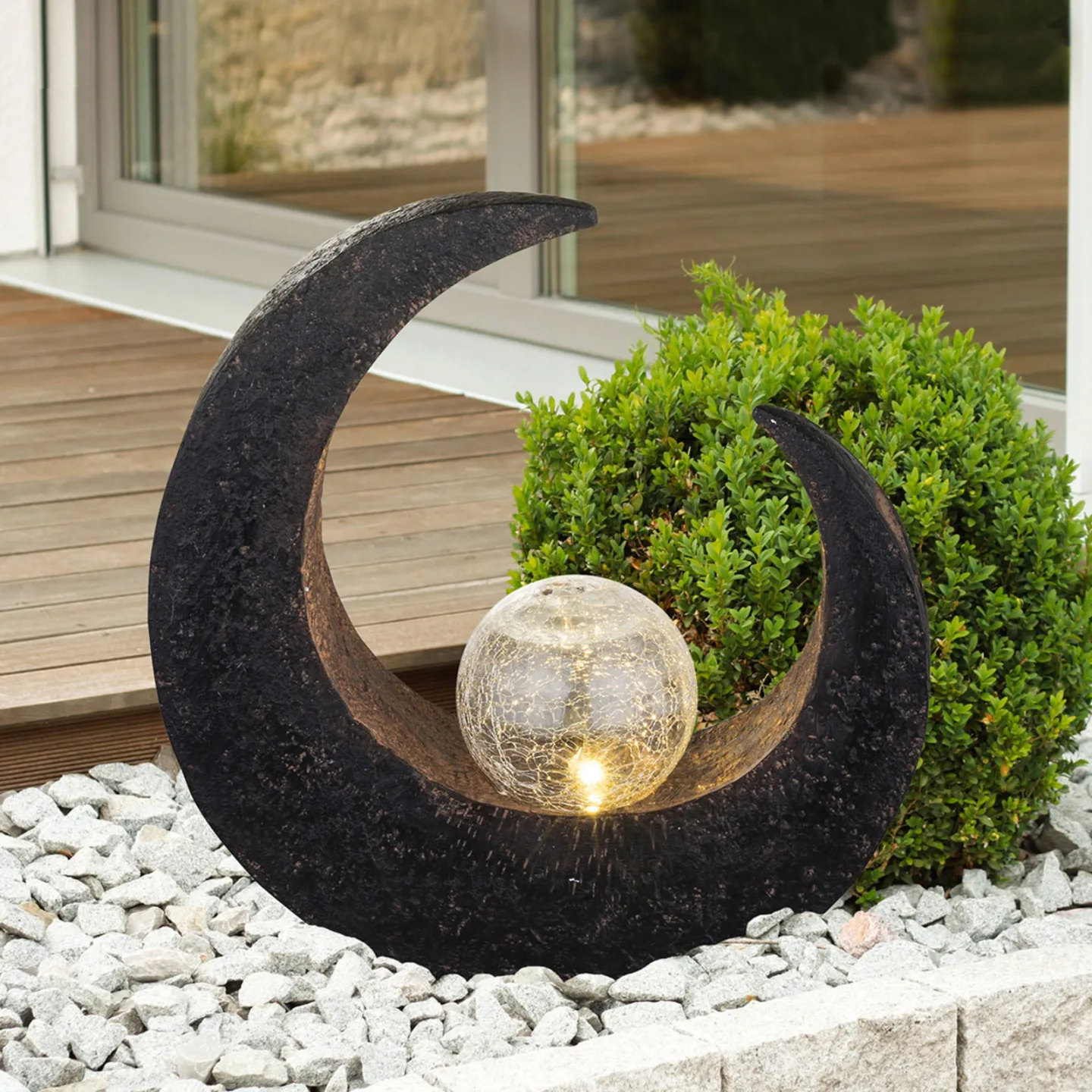 Adem Solcelle Lampa Brown/Clear - Lindby - Terrass - Modern - Plast - Med en ljuskälla