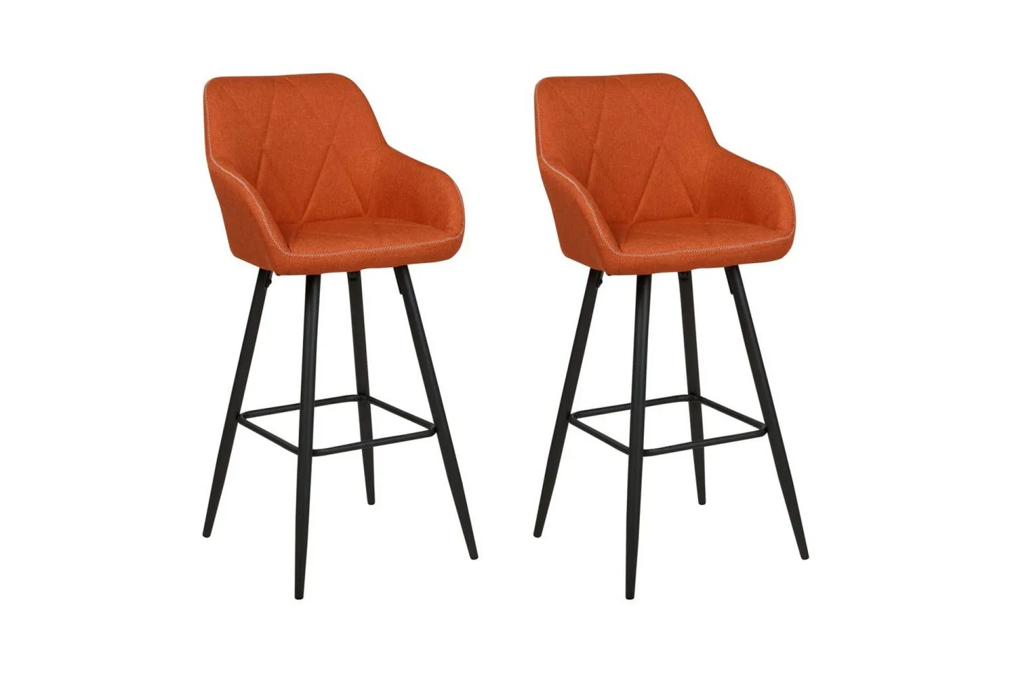 Barstol Darien set om 2 Orange-Svart - Orange-Svart