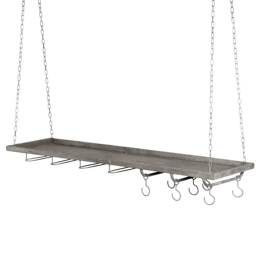 Hänghylla med S-krokar 100 cm