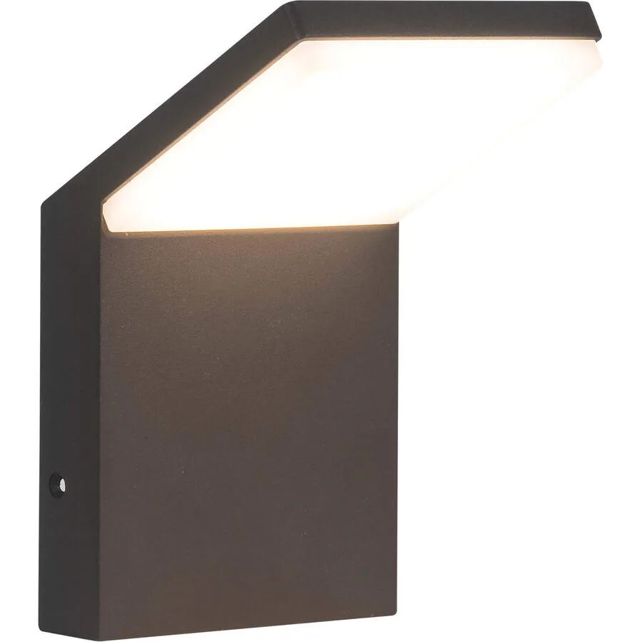 Wandlampe aussen Vive Grau Aluminium 10 cm 16 cm - Farbe: anthrazit - Material: Aluguss - LED - Lichtfarbe: Warmweiss - LED Energiesparlampen