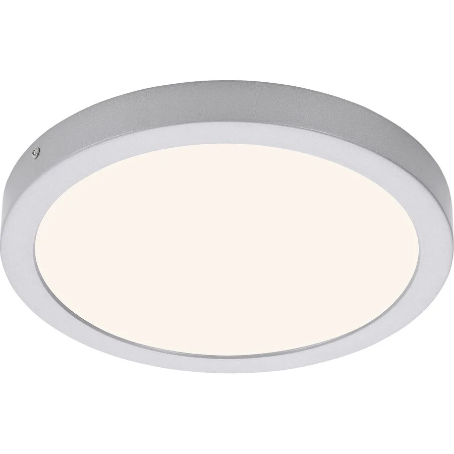 Deckenlampe Cissione Weiss/Grau Kunststoff/Metall 30 cm 3 cm - Farbe: chrom matt/weiss - LED - Lichtfarbe: Helles Neutralweiss - Material: