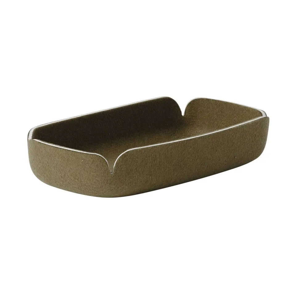 Muuto Restore Tablett 15,5x28 cm Brown green