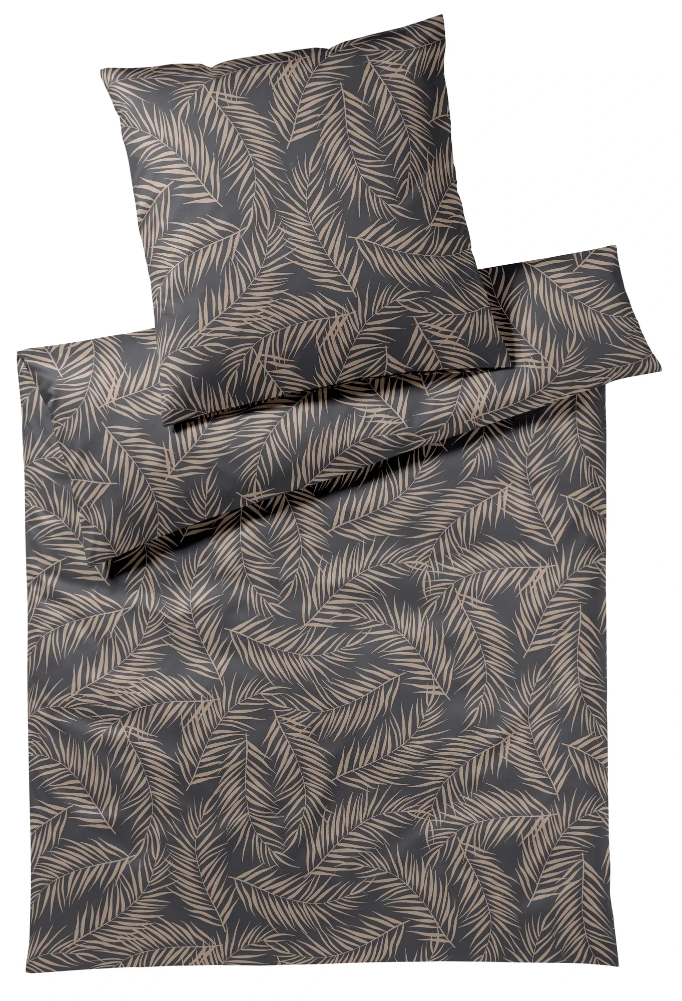 Elegante Bettwäsche Maison Leaves Basalt | Schubiger Möbel