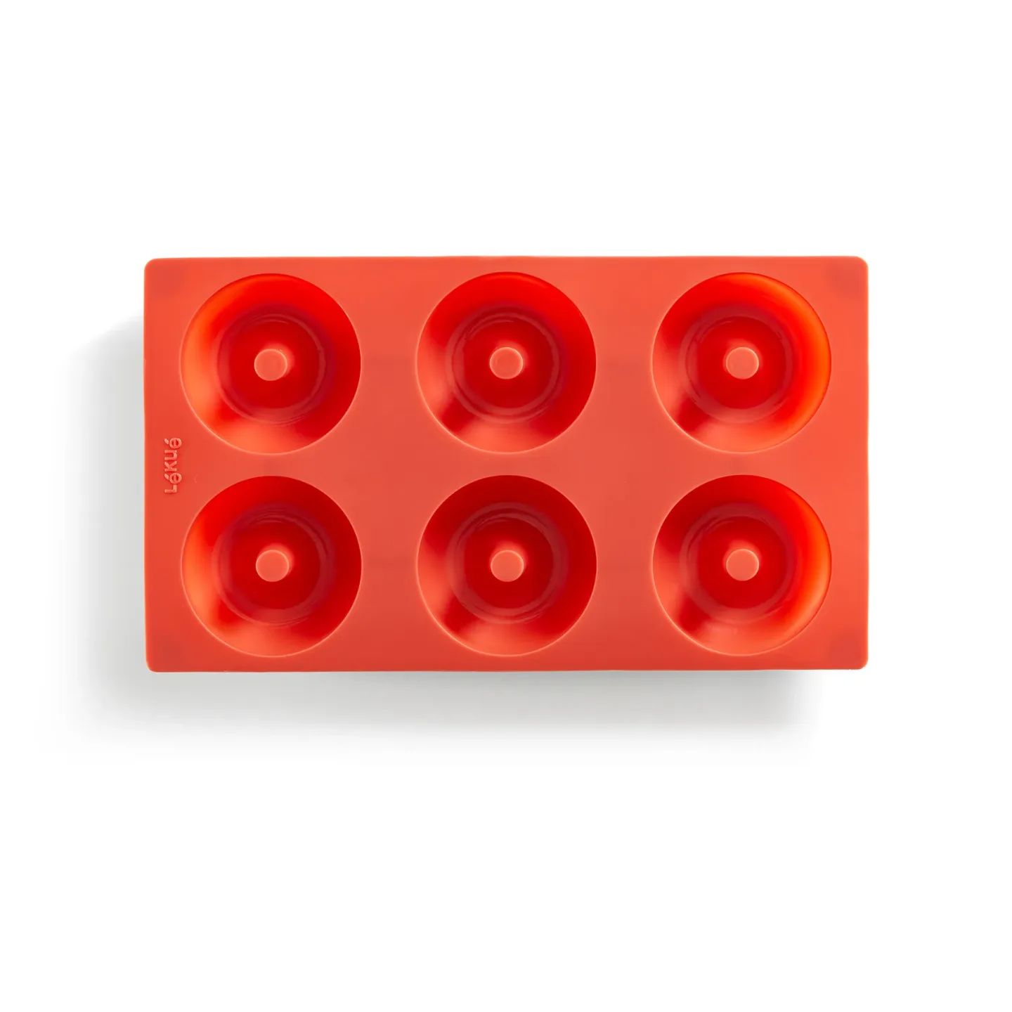 Lékué Lékué Donutform Silikon 6 Stk. Rot