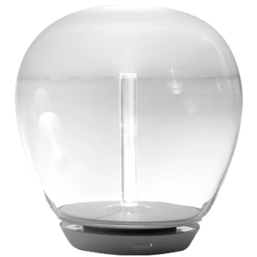 Designer-Tischlampe Artemide Empatia grau dimmbar D 16 cm H 19 cm - LED - Lichtfarbe: Warmweiss - Material: Metall/ Muranoglas - Designer-Tischlampe-