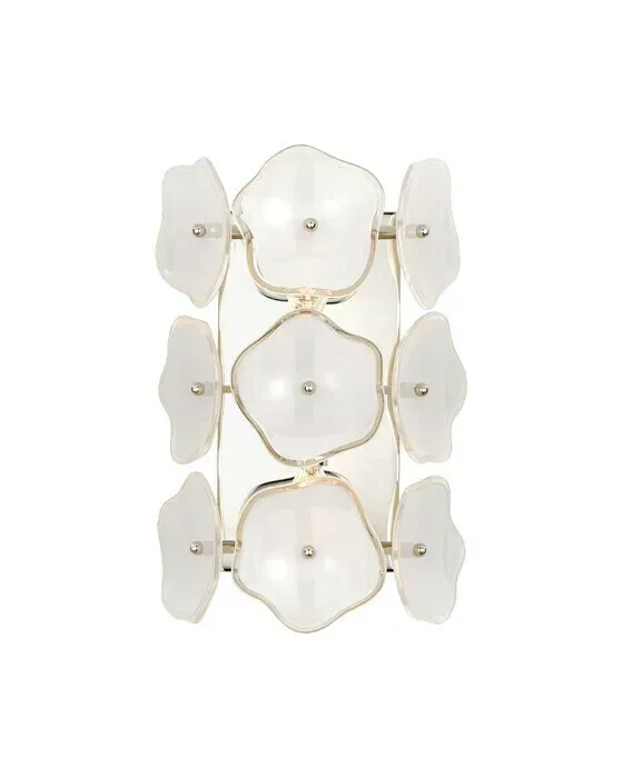 Leighton Small Sconce Polished Nickel/Cream Tinted Glass