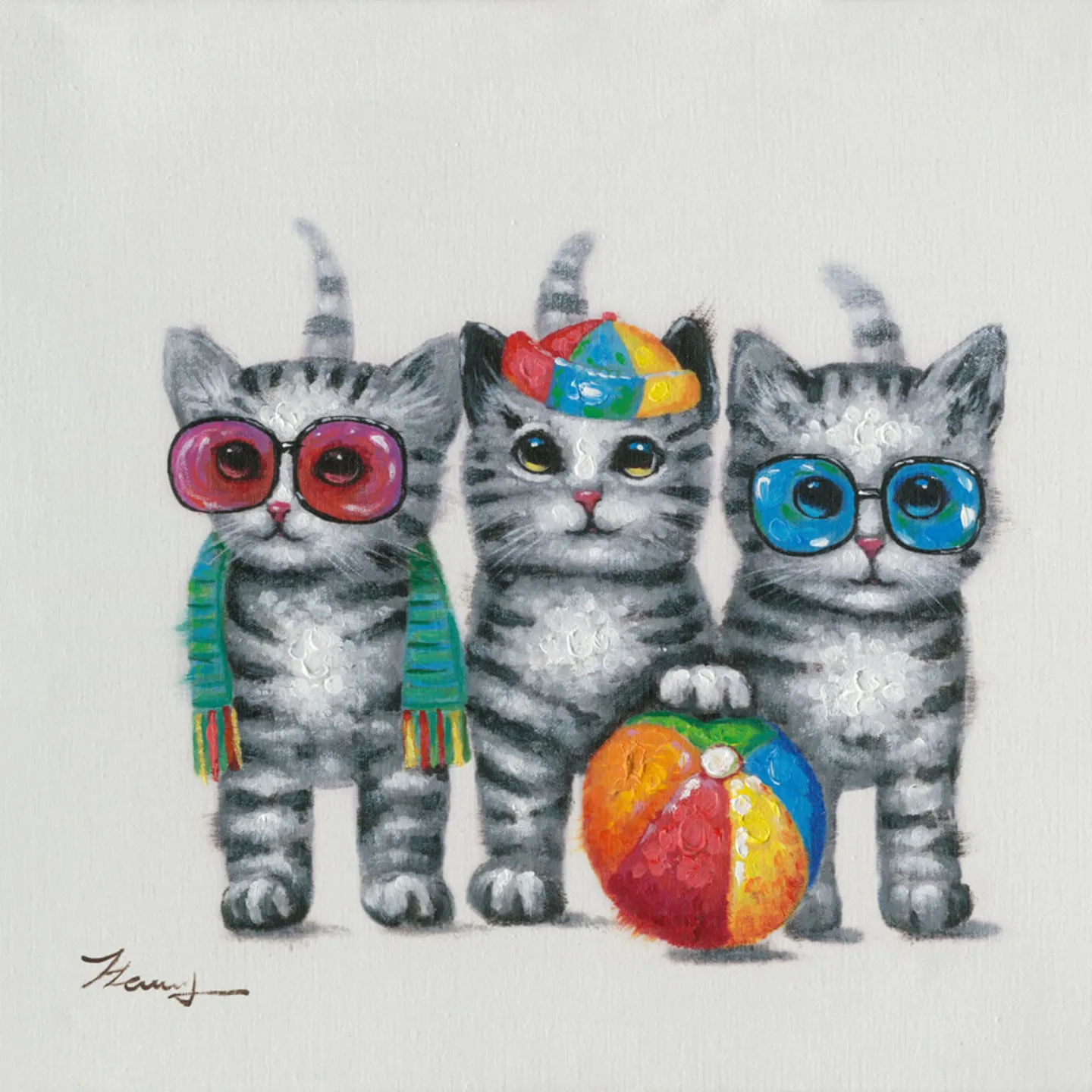 image LAND Bild Katzen Trio | Schubiger Möbel
