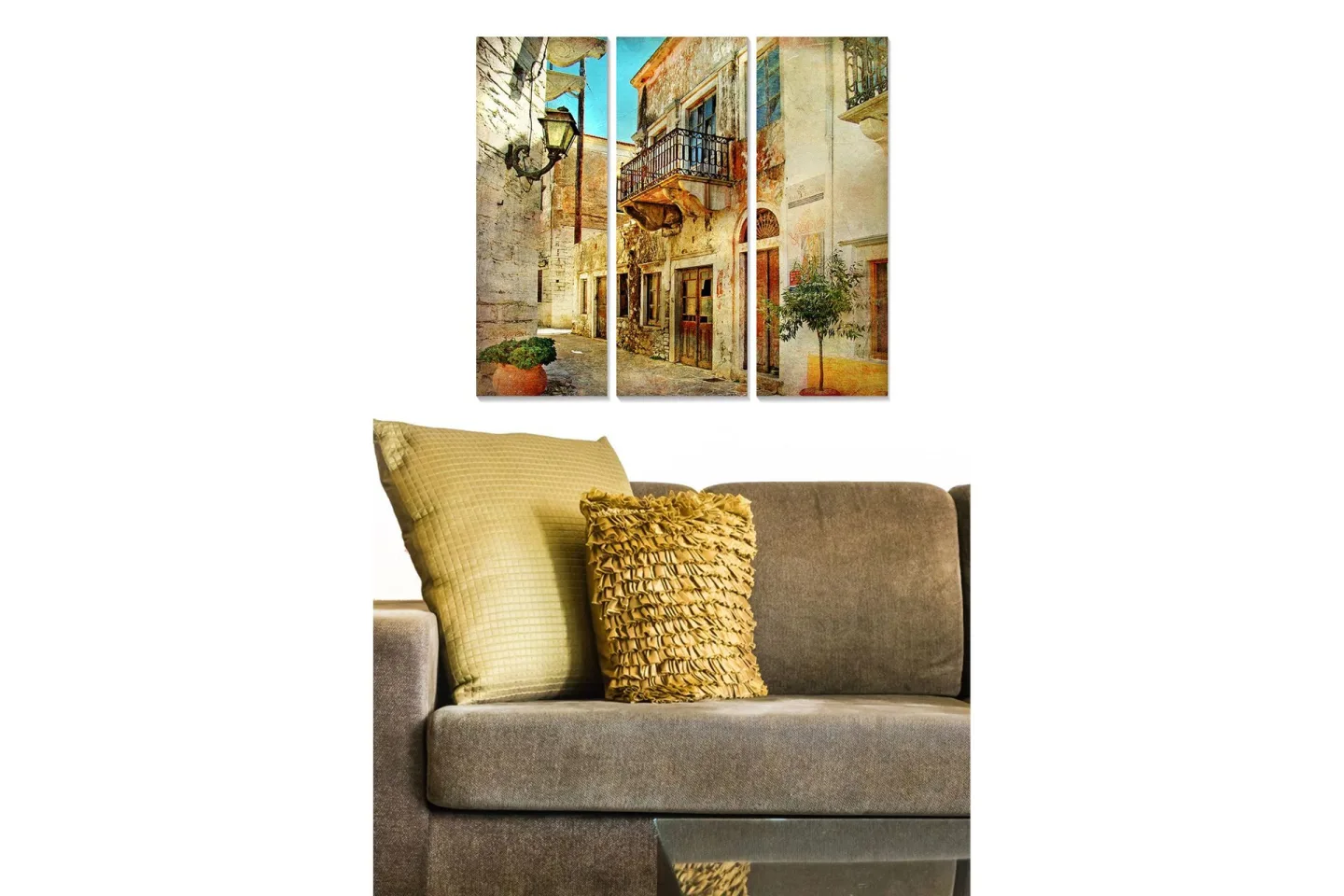 Canvastavla City 3-pack Flerfärgad - 20x50 cm