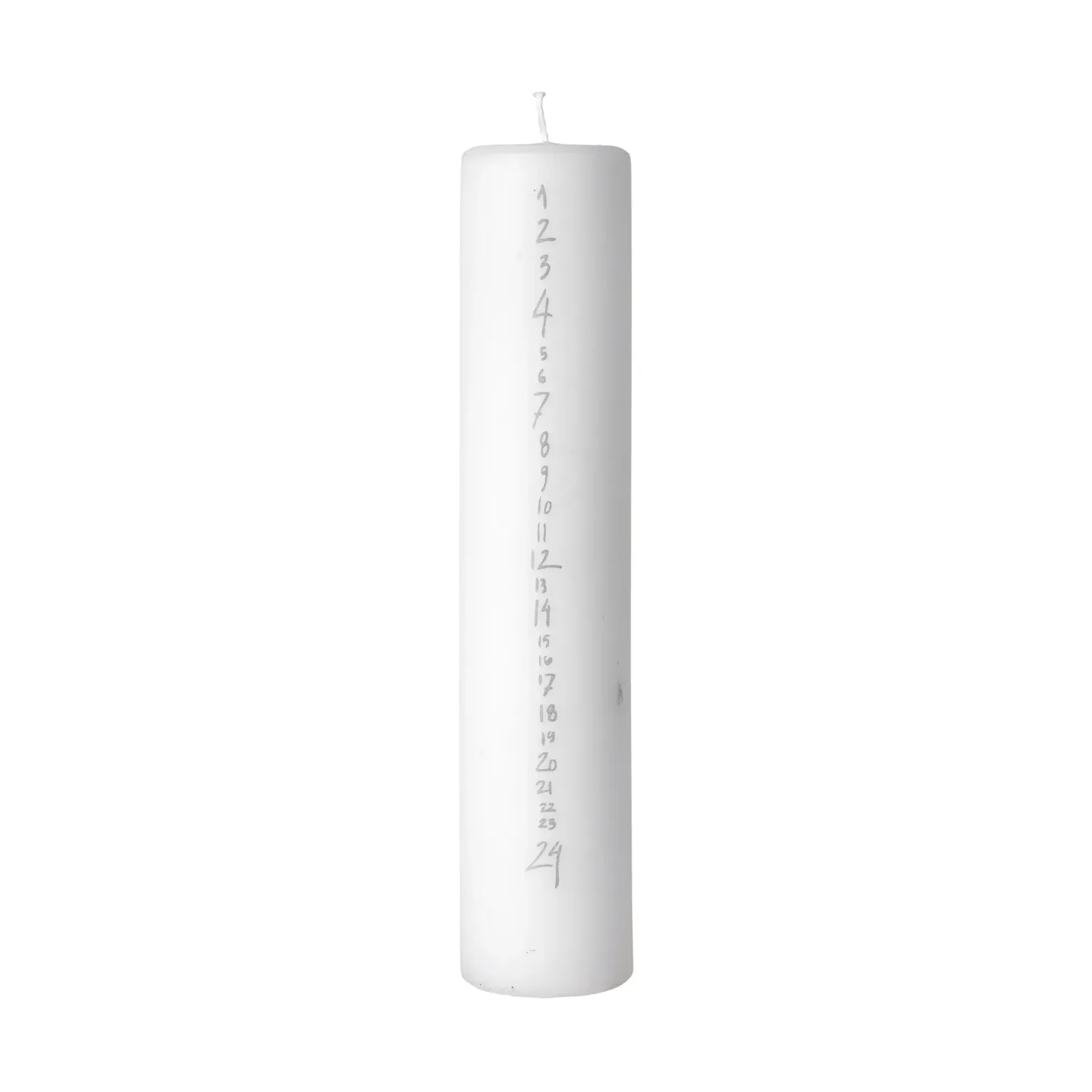 Broste Copenhagen Handwritten kalenderljus White-Silver