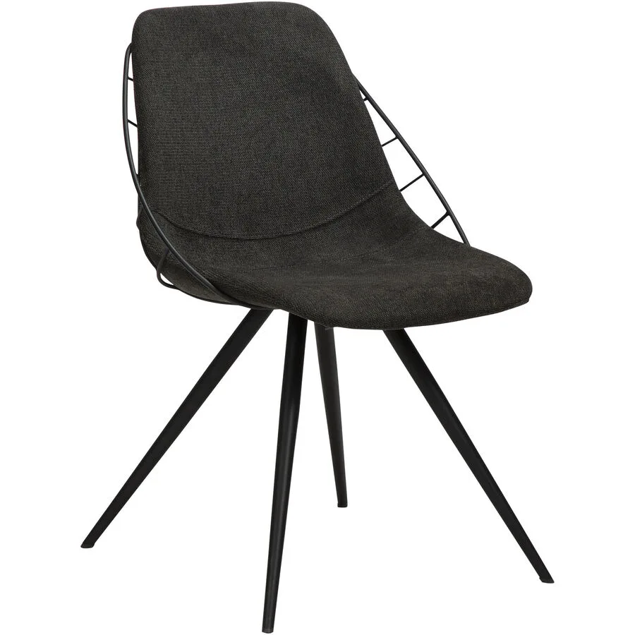 DAN-FORM Stuhl 2er-Set Sway schwarz Stoff